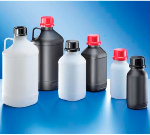 Бутыль Kautex узкогорлая 500 мл, HDPE, Ø 45 мм, черный цвет, без крышки, с сертификатом ООН Бутыль Kautex узкогорлая 500 мл, HDPE, Ø 45 мм, черный цвет, без крышки, с сертификатом ООН
